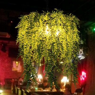 Artistic Imitation Plant Pendant Light Metal Restaurant Suspension Lighting Fixture