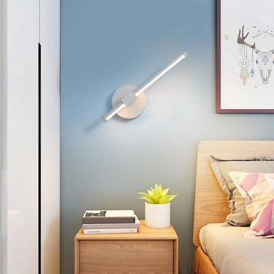Metal Rod Shaped LED Wall Light Simplicity Metal Sconce Lighting Fixture for Bedroom