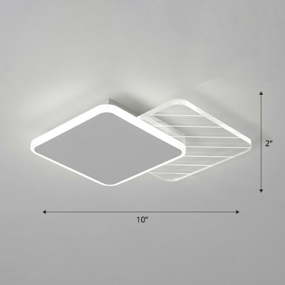 Minimalist Symmetric Ceiling Lamp Acrylic Corridor LED Flush Mount Light Fixture