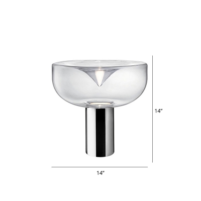 Flowerbud Shaped Bedroom Table Lighting Glass 1 Head Designer Style Night Stand Light