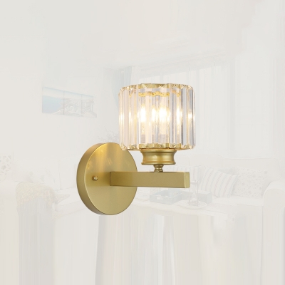 Prismatic Crystal Geometric Wall Light Minimalistic 1 Head Sconce Lighting for Bedroom