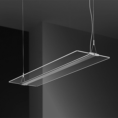 Modern Led Pendant Light Ultra-thin Linear Led Chandelier Black Frameless Guide Panel Light