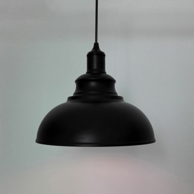 Bowl Shaped Dining Room Suspension Light Industrial Metal 1-Light Pendant Light Fixture