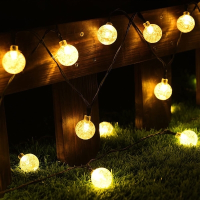 Clear Bubbles Solar Fairy Lighting Art Decor Plastic LED Light Strip for Outdoor