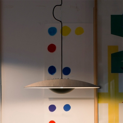 Designer Saucer Pendant Lighting Metal Single-Bulb Dining Room Hanging Light Fixture