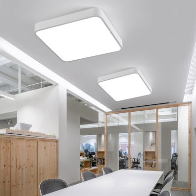 Quad Shaped Acrylic Flush Mount Lamp Minimalist LED Ceiling Flush Light for Office