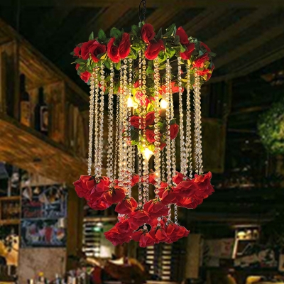 Industrial Botanical Chandelier Light Fixture Iron Hanging Ceiling Light for Music Bar