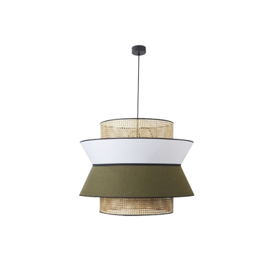 Symmetric Bamboo Pendant Light Fixture Nordic 1 Bulb Hanging Light for Dining Room