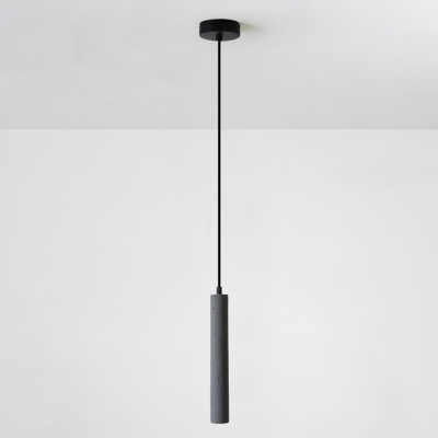 Tube LED Pendant Spotlight Simplicity Cement Dining Room Suspended Lighting Fixture