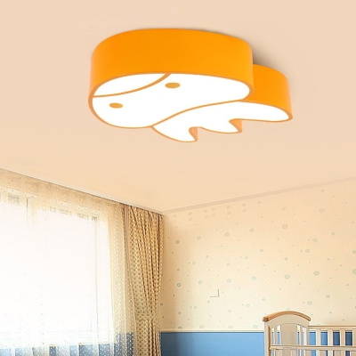 Cartoon Jellyfish Ceiling Flush Light Acrylic Kids Bedroom LED Flush Mount Lighting