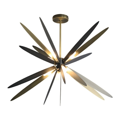 Sputnik Metal Chandelier Artistic 8-Light Bronze Finish Ceiling Pendant Light for Bedroom