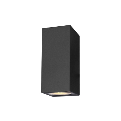 Modern Geometric Wall Light Fixture Aluminum Outdoor LED Wall Washer Sconce in Black