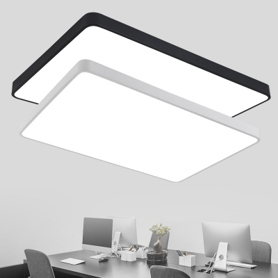 Quad Shaped Acrylic Flush Mount Lamp Minimalist LED Ceiling Flush Light for Office