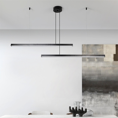 Stick Chandelier Lighting Simplicity Aluminum Living Room Ceiling Suspension Lamp