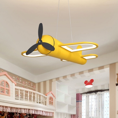 Aircraft Ceiling Pendant Light Childrens Metal Bedroom LED Chandelier Light Fixture