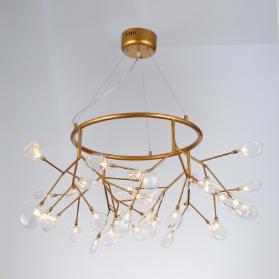 Firefly Glass Chandelier Pendant Light Postmodernism Suspension Lamp for Bedroom