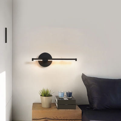 Metal Rod Shaped LED Wall Light Simplicity Metal Sconce Lighting Fixture for Bedroom