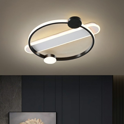 Nordic Circle Flush Mount Lamp Acrylic Bedroom LED Ceiling Flush Mount Light Fixture
