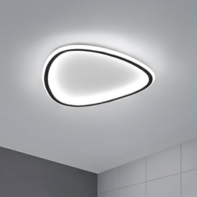 Black Triangle Flushmount Lighting Minimalism LED Aluminum Flush Mount Ceiling Light for Bedroom