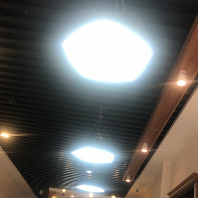 Geometric Office Pendant Lighting Fixture Metal Contemporary LED Chandelier in Black