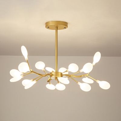 Nordic Novelty Firefly Flush Chandelier Acrylic Living Room Semi Flush Mount Ceiling Light