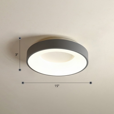 Circular Bedroom Flush Mount Ceiling Light Acrylic LED Nordic Flush Mount Lighting Fixture