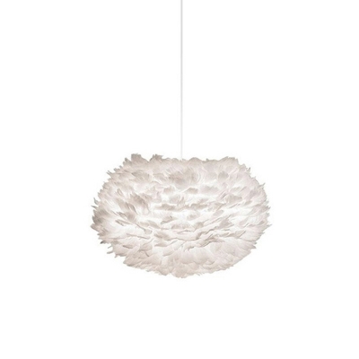 Feather Nest Shaped Hanging Light Nordic Style Suspended Lighting Fixture for Restaurant