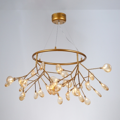 Firefly Glass Chandelier Pendant Light Postmodernism Suspension Lamp for Bedroom