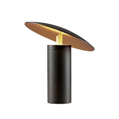 Matte Black Satellite Antenna Table Light Minimalistic Metal LED Nightstand Lamp