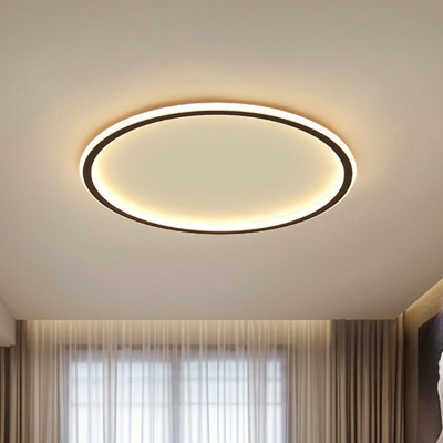 Nordic Disc Ceiling Flush Light Aluminum Bedroom LED Ultrathin Flush-Mount Light Fixture