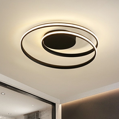 Cycle Flush Mount Fixture Simple Style Acrylic Bedroom LED Ceiling Mounted Light