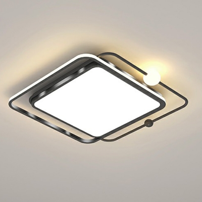 Geometric LED Flush Mount Ceiling Light Minimalist Acrylic Bedroom Flush Light Fixture
