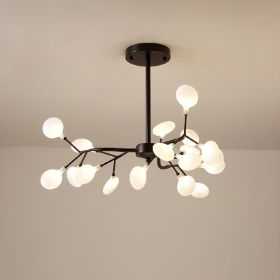 Nordic Novelty Firefly Flush Chandelier Acrylic Living Room Semi Flush Mount Ceiling Light