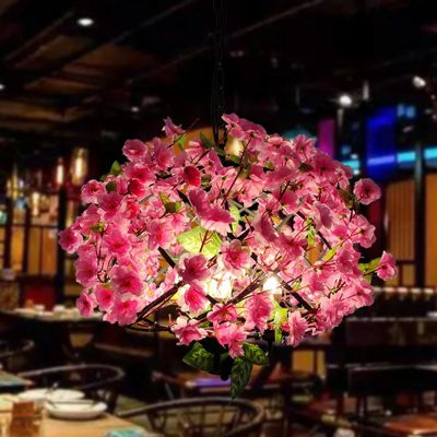 Flower Blossom Restaurant Chandelier Light Industrial Iron Pendant Lighting Fixture