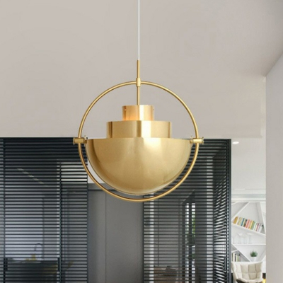 Postmodern Spherical Hanging Light Metal 1 Bulb Dining Room Down Lighting Pendant