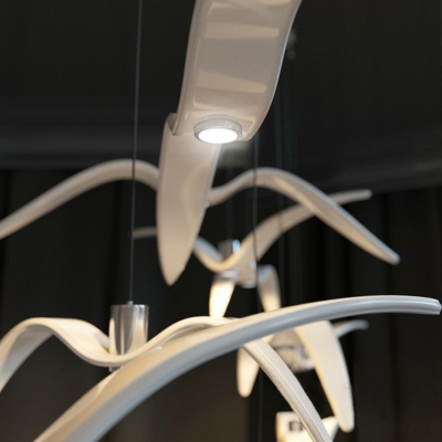 Decorative Seagull Suspension Lighting Resin Living Room LED Pendant Ceiling Light
