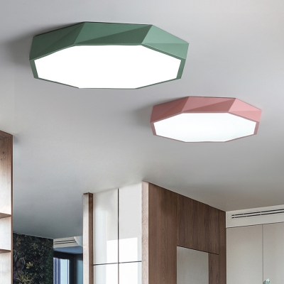 Modern Style LED Ceiling Mount Metal Octagon Flush Mount Ceiling Lights for Room