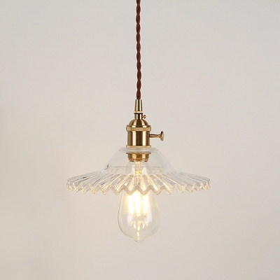 Glass Pot Cover Ceiling Light Industrial 8.5
