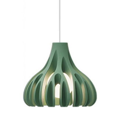 Candy Colored Onion Pendant Light 8 Inchs Wide 1 Light Modern Resin Ceiling Light for Cafe