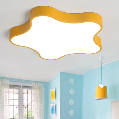 LED Cartoon Lighting Star Shape Metal Flush Mount Ceiling Lamp for Kid's Room