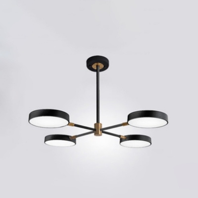 Iron Drum LED Hanging Chandelier Post Modern Ceiling Pendant Lamp for Living Room Dining Room