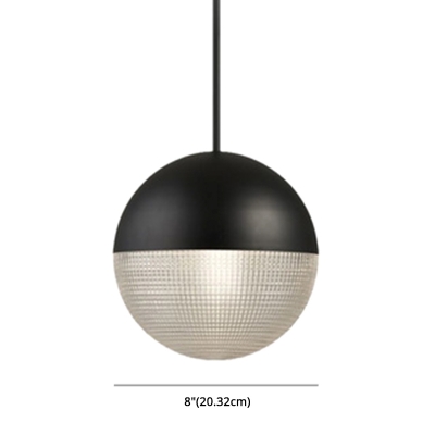 Modern Designers Style Globe Pendant Light Prismatic Glass LED Lighting Fixture for Bedroom