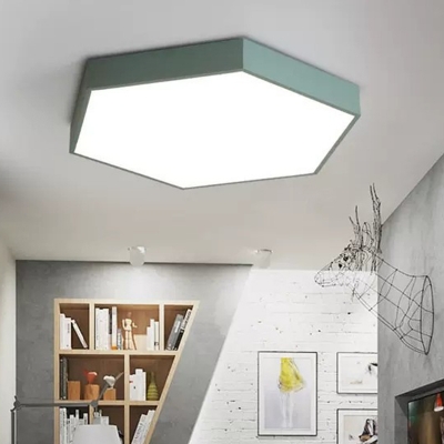 Modern Light Hexagon Metal LED Flush Mount Ceiling Lamp for Baby Boys and Girls Room