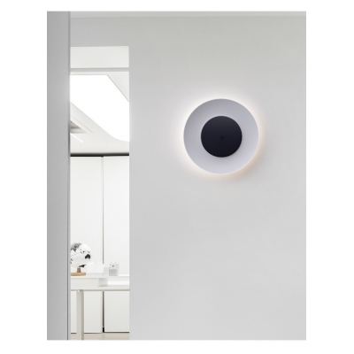 Clock Shape Contemporary LED Metal Semi Flush Mount Ceiling Light Kid's Room Lighting