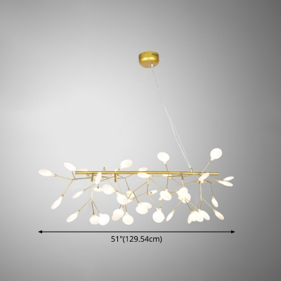 Linear Island Pendant Modern Acrylic Firefly Suspended Lighting Fixture