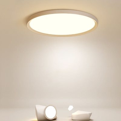 1 Inch Height Acrylic Ceiling Lighting Nordic Style LED White Flush for Living Room Bedroom