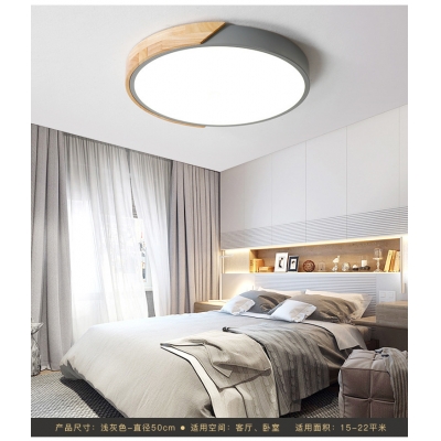 LED Modern Round Shape Flush Mount Ceiling Lighting Metal Ceiling Lamp for Kid's Room