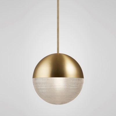 Modern Designers Style Globe Pendant Light Prismatic Glass LED Lighting Fixture for Bedroom