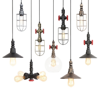 Amber Glass Capsule LED Chandelier Lighting 8 Inchs Wide Industrial 4 Heads Coffee House Ceiling Hang Fixture