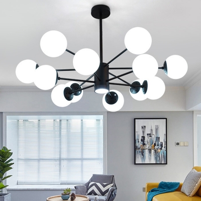 Molecular Chandelier Lighting Postmodern 16.5 Inchs Height Opal Glass Hanging Pendant Light for Living Room